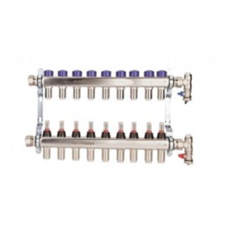 POLYPIPE 15mm S/S 9 PORT UFH MANIFOLD