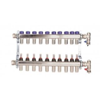 POLYPIPE 15mm S/S 10 PORT UFH MANIFOLD