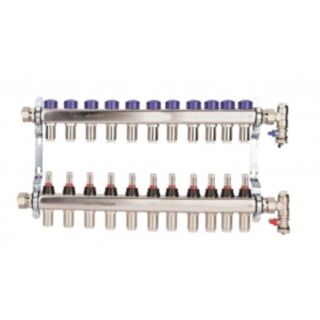 POLYPIPE 15mm S/S 11 PORT UFH MANIFOLD