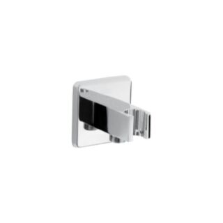 BRISTAN CONTEMPORARY SQUARE WALL OUTLET WITH HANDSET HOLDER BRACKET CHROME