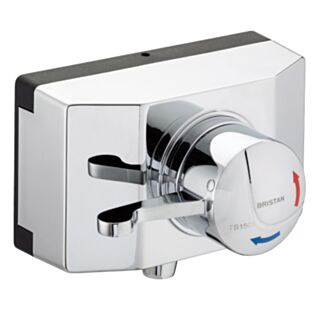 BRISTAN OPAC THERMOSTATIC EXPOSED SHOWER VALVE WITH CHROME LEVER AND SHROUD