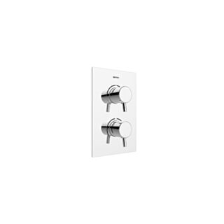 BRISTAN PRISM RECESSED THERMOSTATIC DUAL CONTROL SHOWER VALVE WITH INTEGRAL TWO OUTLET DIVERTER CHROME