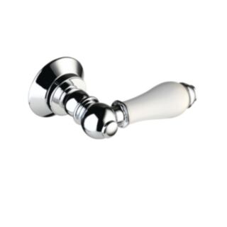 BRISTAN EXTENDED TRADITIONAL CISTERN LEVER WHITE CHROME PLATED